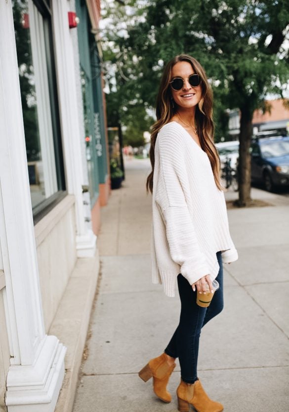 lauren sims white free people sweater